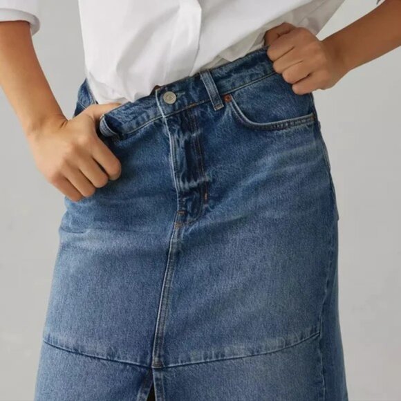 Reformation Jeans Tazz Maxi Denim Skirt - Picture 2 of 16